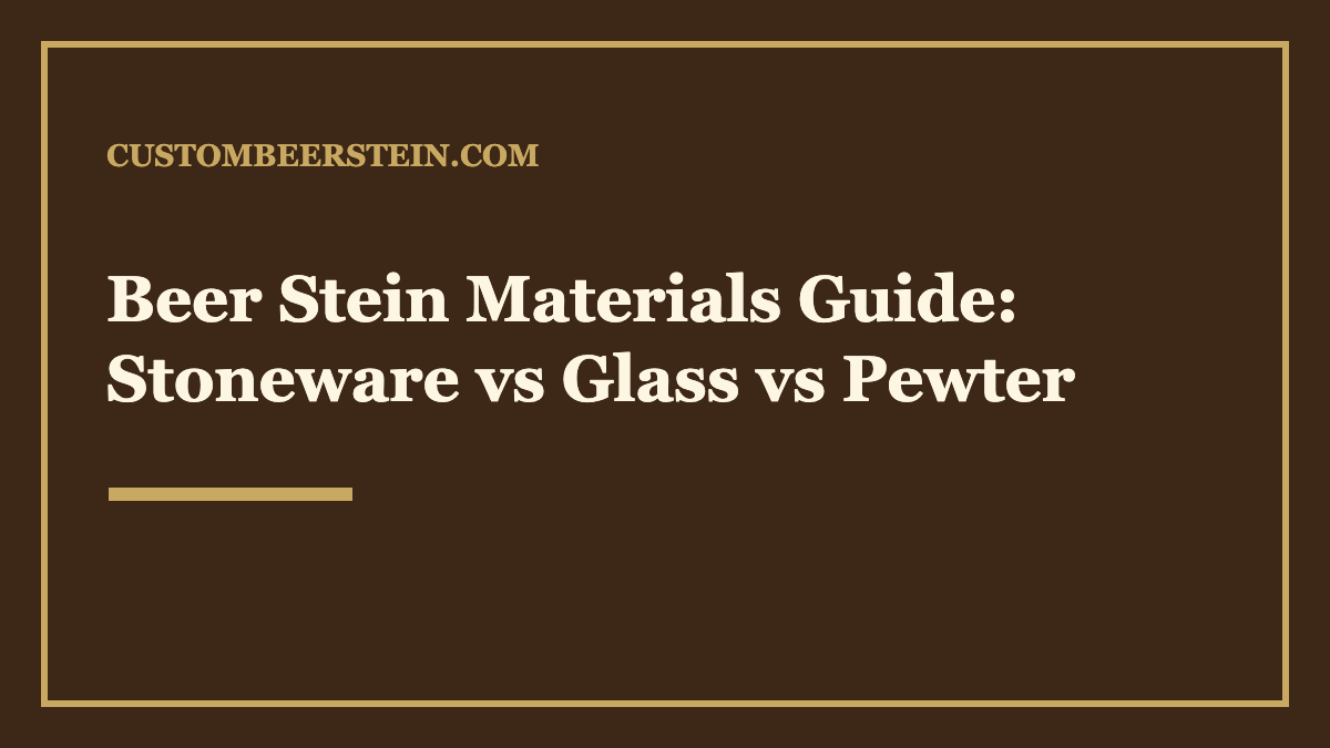 Beer Stein Materials Guide: Stoneware vs Glass vs Pewter