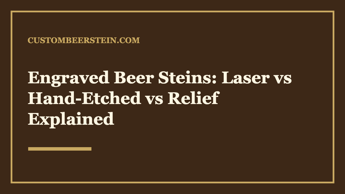 Engraved Beer Steins: Laser vs Hand-Etched vs Relief Explained