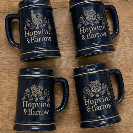 Custom beer steins for small business merchandise