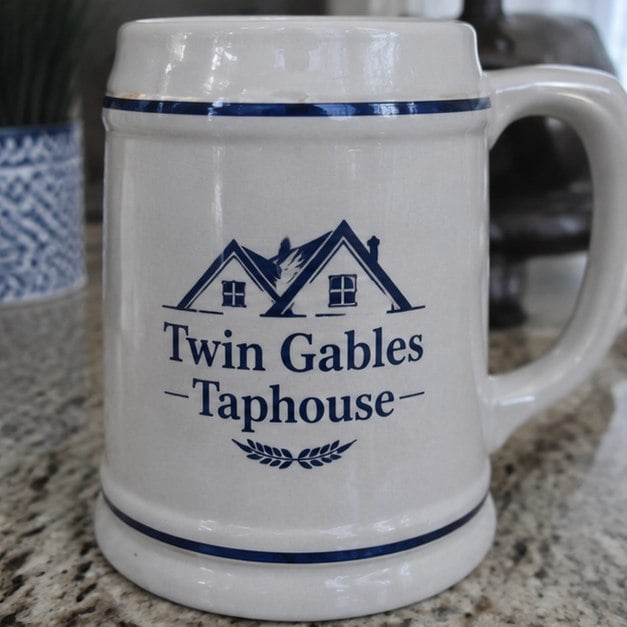 Beer steins with logo printing — customer photo