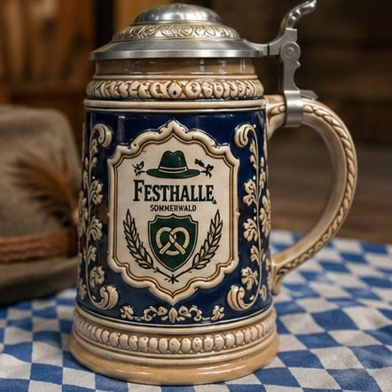 Custom beer steins for Oktoberfest and beer festivals