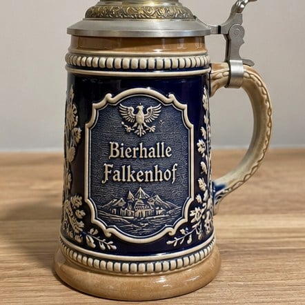 Custom German-style beer steins